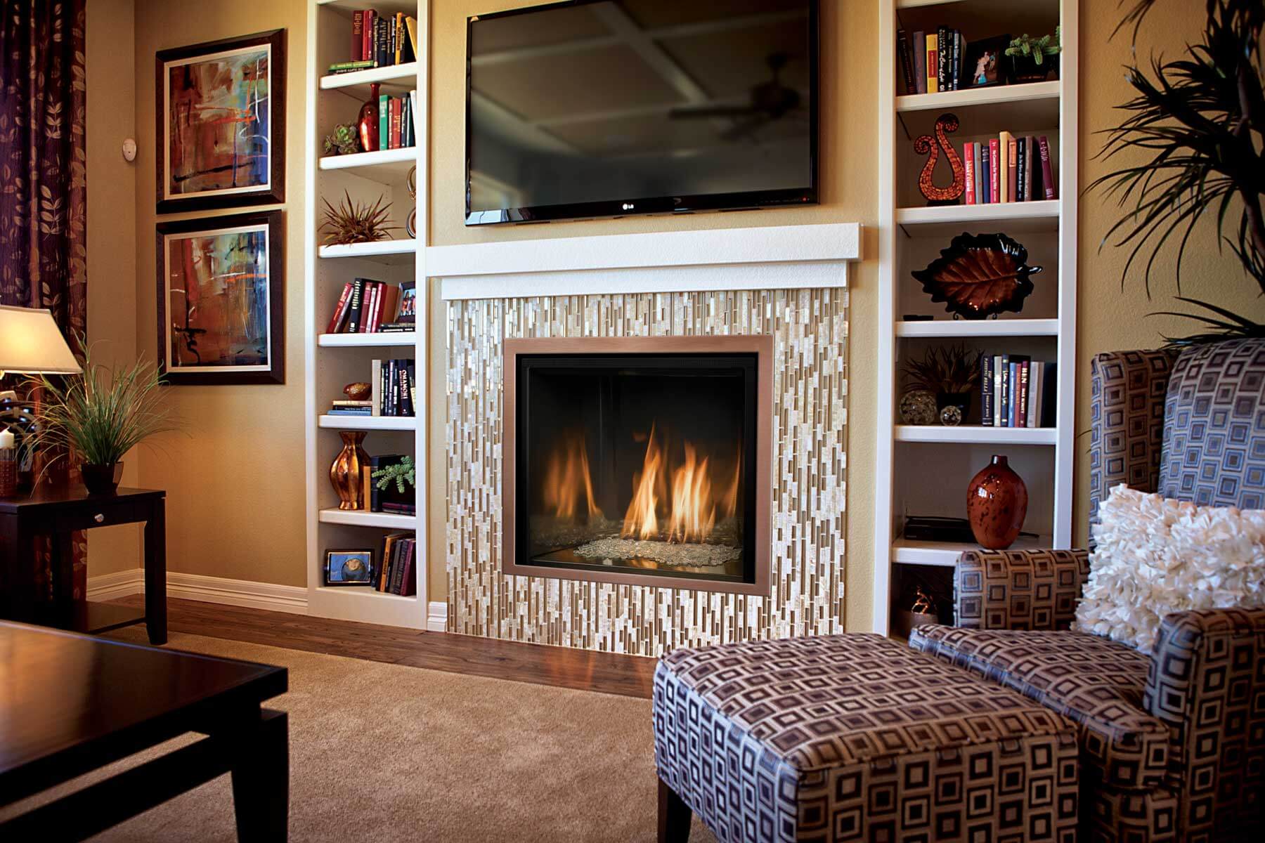 Gas Fireplace For Small Living Room Modern House